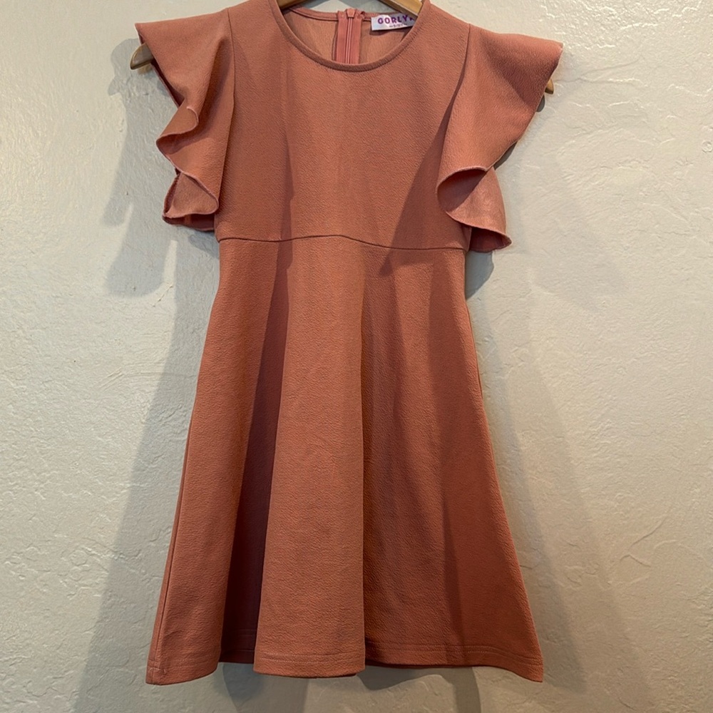 Girls size 9-10 Dusty Rose Dress lightly worn